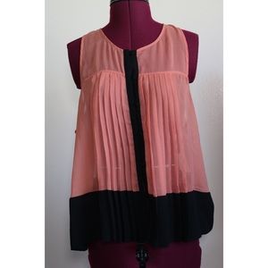 Forever 21 Pink/Black Sheer Blouse